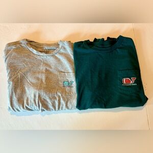 Lot of 2 Vineyard Vines Boys M (10-12) Long Sleeve Tees